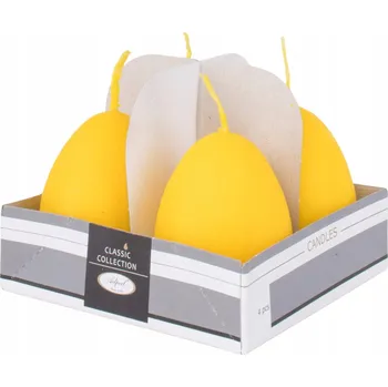 Svíčka Dekorativní parafinová svíčka / bez vůně Adpal 4 ks