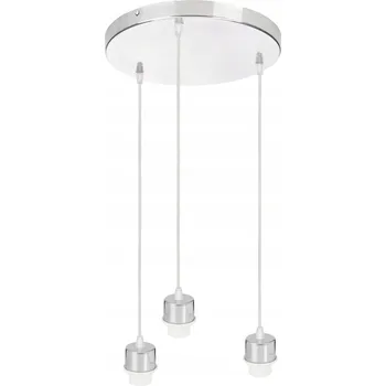 ZÁKLADNA pro ZÁVĚSNÉ STROPNÍ SVÍTIDLO CHROMOVÝ ZÁVĚS KOVOVÝ pro 3 ŽÁROVKY E27 POD STÍNIDLO