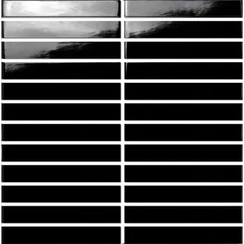 Obklad Keramická mozaika Premium Mosaic Kit Kat black 30x30 cm lesk MOSKK2BKL