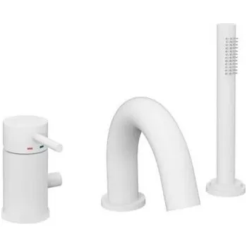 Vodovodní baterie Vanová baterie Paffoni Light se sprchovým setem bílá LIG047BO