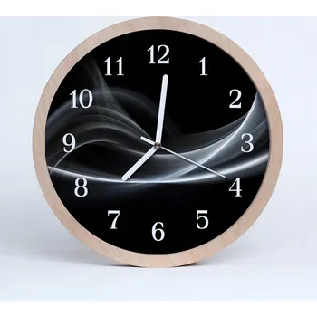 Hodiny Nástěnné hodiny z překližky - Abstraktní linie - Umění