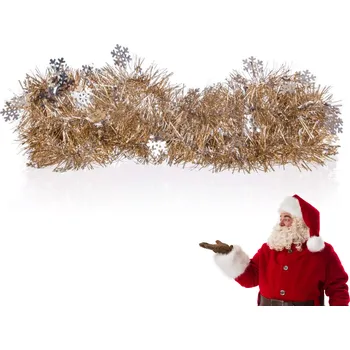 Vánoční dekorace Vánoční řetěz 2 m stříbrno‑šampaňský HOME DECOR