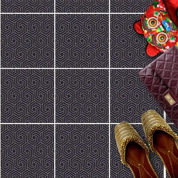 Obraz Samolepky na podlahové dlaždice 20x20 cm dekorativní černo-bílé