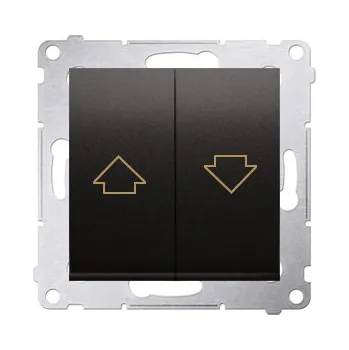 vypínač Žaluziový vypínač Klasik, Zápustný Kontakt Simon antracit DZP1A.01/48