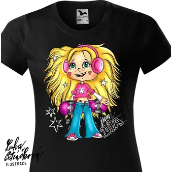 Pánské tričko DIA triko Rebelka vel. 158 cm/12 let, černá