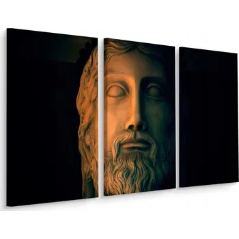 Obraz Obraz Tryptych ZEUS Socha Portrét 3D Efekt 180x120