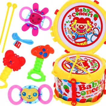 Hračka pro nejmenší VELKÝ BUBNÍK + SADA CHRASTÍTEK