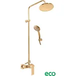 Sprchový systém RAV SLEZÁK Nil se sprchovým setem zlatá kartáčovaná NL182.5/7ZK