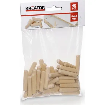 Vrták Nábytkové hmoždinky 8 x 40 mm 40 kusů KREATOR