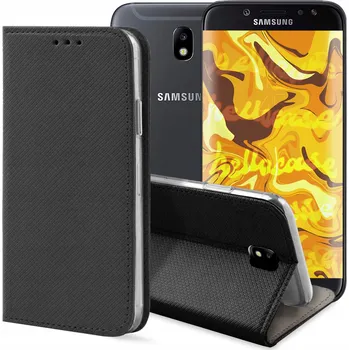 Pouzdro na mobilní telefon Pouzdro s klopou Hello Case pro Samsung Galaxy J7 2017, černé
