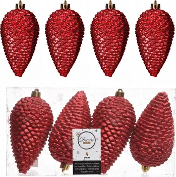 Vánoční dekorace Šišky na vánoční stromeček z červených šišek, vánoční Vánoční Baňky 12 cm, sada ks kusů