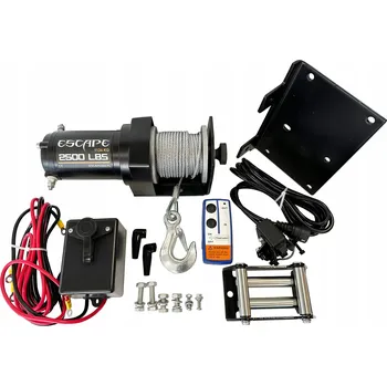 Rybářský naviják Naviják Escape 2500ES 1134 kg pro ATV/Čtyřkolky, ocelové lano, bezdrátové dálkové ovládání