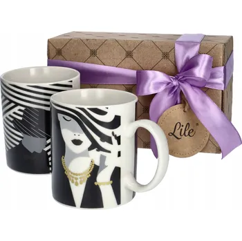 Hrnek Lile jako dárek na Valentýna pro paní a pána, porcelánový, 300 ml