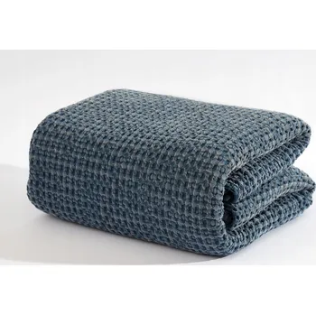 Prostěradlo Narzuta na Łóżko 100% bawełna JEANSOWA 160x220 cm Bavlněný Měkký Přehoz