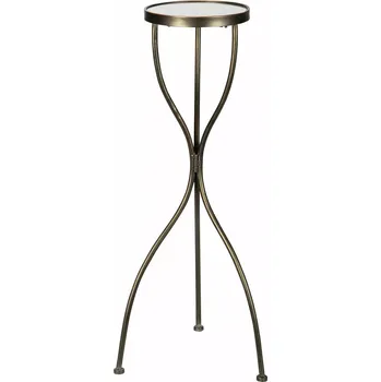 Konferenční stolek Stolek Skandi kulatý 20 x 20 x 70 cm, antická zlatá