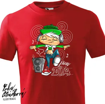 DIA triko Music vel. S, červená