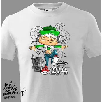 DIA triko Music vel. L, bílá