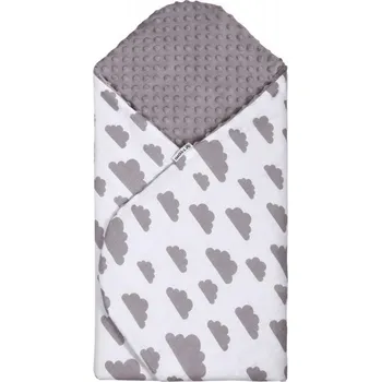 Zavinovačka T-Tomi Rychlozavinovačka Minky, bílá, šedé mráčky, 80 x 80 cm