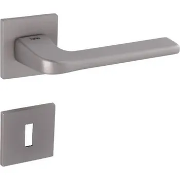 Dveřní kování Klika Naturel DARA, nikl perla, rozeta na dozický klíč, DARAHRNP