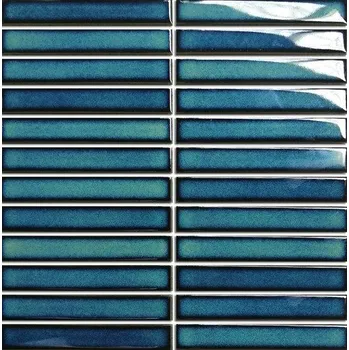 Obklad Keramická mozaika Premium Mosaic Kit Kat aqua blue 30x30 cm lesk MOSKK2AQBL