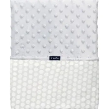 Dětská deka Deka Zaffiro 75x100 Minky Bavlna krémová s šedo-bílými puntíky