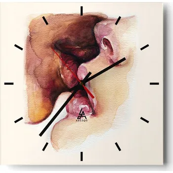 Hodiny Velké nástěnné hodiny 40x40 Abstrakce Skleněné tiché hodiny