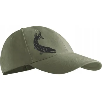 Kšiltovka Kšiltovka ForestMax bavlněná zelená s potiskem štiky