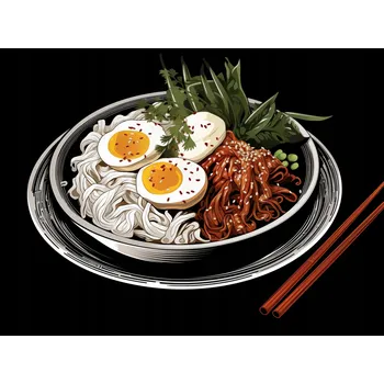 Plakát Plakát Ramen v umění bez rámu 100 x 75 cm