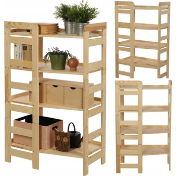 Dílenský regál Dřevěný skladový regál Wamar 120,8 x 72 x 44 cm, nosnost 35 kg na polici