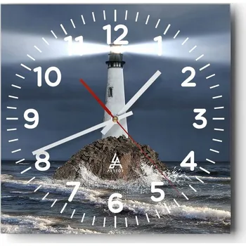 Hodiny Kuchyňské nástěnné hodiny 30x30 Krajina Skleněné hodiny do obýváku Moderní Tiché