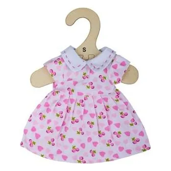 Bigjigs Toys Růžové šaty se srdíčky pro panenku 34 cm