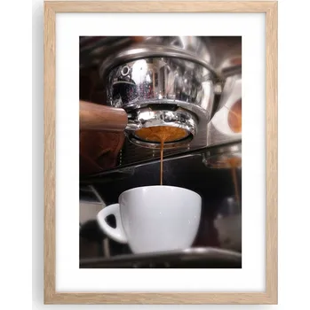 Obraz Obraz plakát v rámu světlý dub do obýváku 30x40 káva foto plakáty na zeď