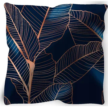 Povlečení DEKORAČNÍ POVLEČENÍ MĚDĚNÉ LISTY GRANÁT 40X40 CM