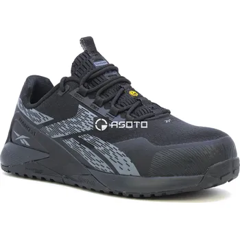 Pracovní obuv REEBOK IB3480 S3 ESD Nano X1 černá pánská pracovní obuv 47