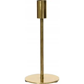 Svícen Elegantní jednoduchý zlatý SVÍCEN dekorativní lesklý železný 20 cm