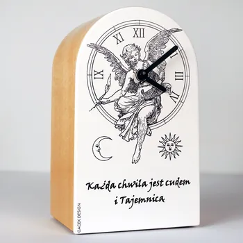 Hodiny Stolní hodiny Gacek Zegary černé 10 cm