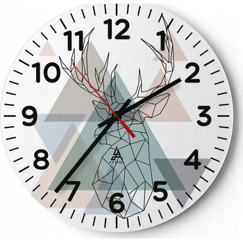 Hodiny Kuchyňské nástěnné hodiny 30x30 Abstrakce Moderní skleněné hodiny Tiché