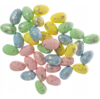 Velikonoční dekorace VAJÍČKA KROPENATÁ POSTŘÍBŘENÁ Velikonoce 3 CM 36 KUSŮ VAJÍČKA BAREVNÉ DEKO