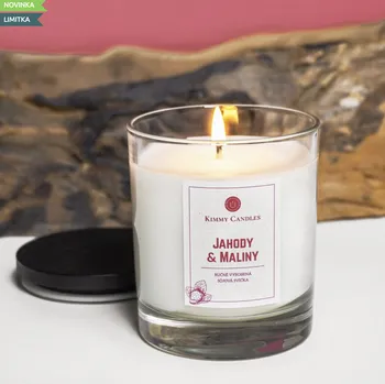 Svíčka Kimmy Candles Sójová svíčka Jahody & Maliny 220g