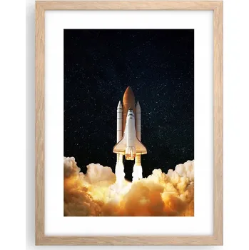 Obraz Obraz plakát v rámu světlý dub do obýváku 30x40 vesmír plakáty na zeď