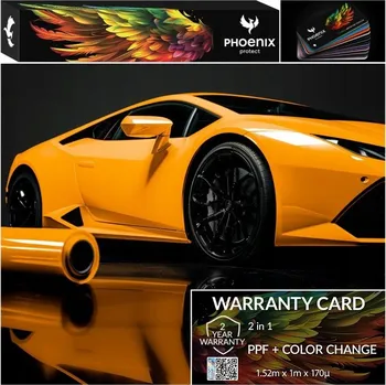 Polep vozidla Fólie PPF Phoenix Protect Změna Barvy Auta Lesklá McLaren Orange 152x100cm