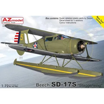Plastikový model AZ Model Beech SD-17S"Staggerwing" 1/72