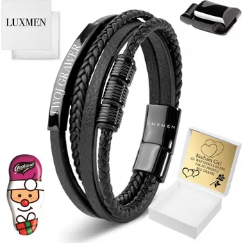 Náramek LUXMEN černý 21 cm