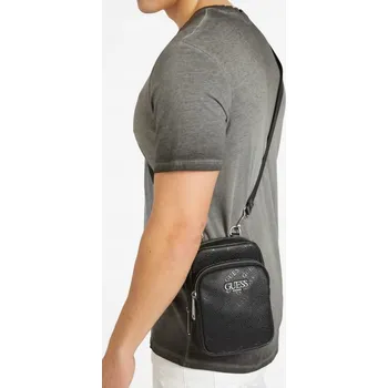 Kabelka Kabelka přes rameno Guess eko kůže černá