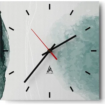 Hodiny Velké nástěnné hodiny 40x40 cm Moderní skleněné hodiny Tiché