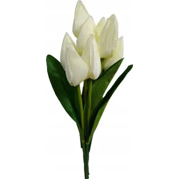 umělá květina Kytice umělých tulipánů 9 ks krémových JUCCA