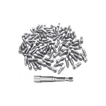 Spojovací materiál Protiskluzové automobilová šrouby Hroty na pneumatiky 100ks + hmoždinka