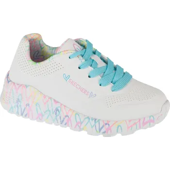 Dívčí tenisky Bílé dívčí tenisky Skechers Uno Lite 314976L-WPTQ Velikost: 33