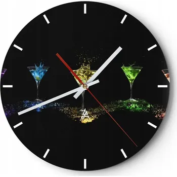 Hodiny Nástěnné hodiny do kuchyně 30x30 Gastronomie Skleněné hodiny do obýváku Tiché