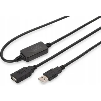 Datový kabel USB kabel Digitus DA-73100-1 černý, šedý, 10 m